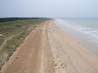 La plage de la barre de mont vue
                                sous cerf-volant.